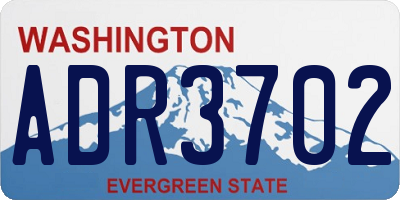 WA license plate ADR3702