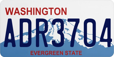 WA license plate ADR3704