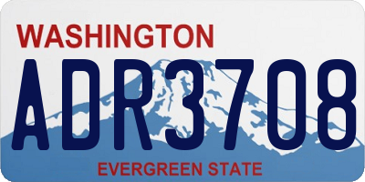 WA license plate ADR3708