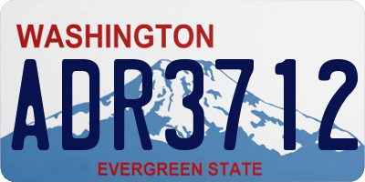 WA license plate ADR3712