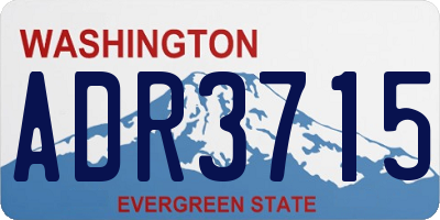 WA license plate ADR3715
