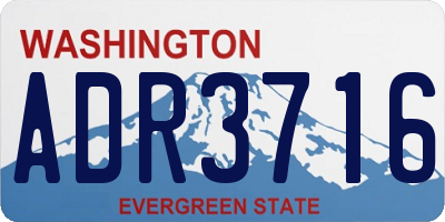 WA license plate ADR3716