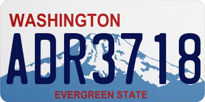 WA license plate ADR3718