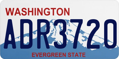 WA license plate ADR3720