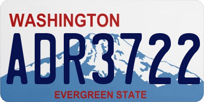 WA license plate ADR3722