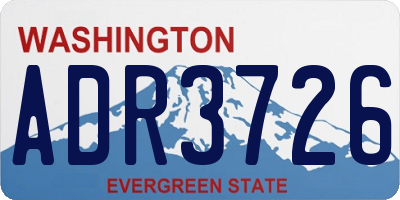 WA license plate ADR3726