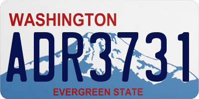 WA license plate ADR3731