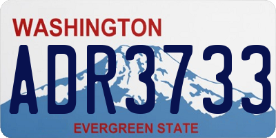 WA license plate ADR3733