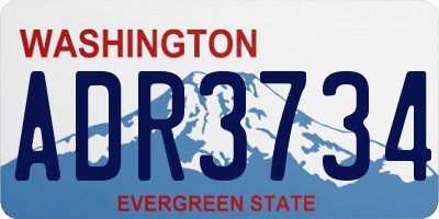 WA license plate ADR3734