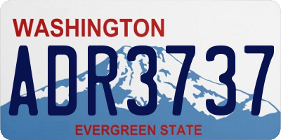 WA license plate ADR3737