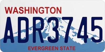 WA license plate ADR3745