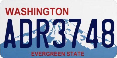 WA license plate ADR3748