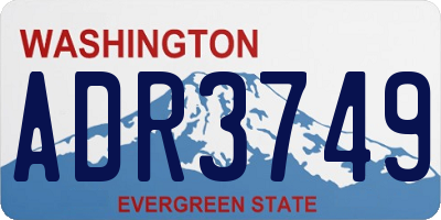 WA license plate ADR3749