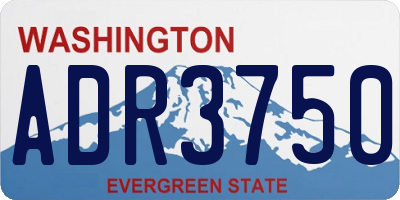 WA license plate ADR3750