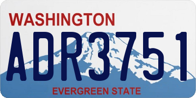 WA license plate ADR3751