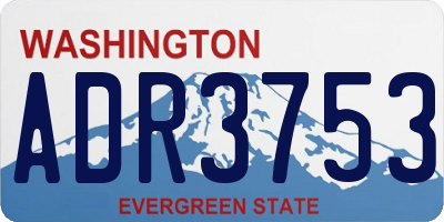WA license plate ADR3753