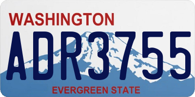 WA license plate ADR3755