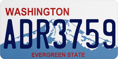 WA license plate ADR3759