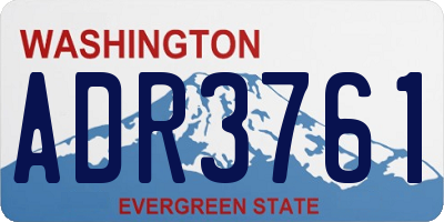 WA license plate ADR3761