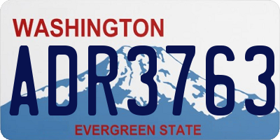 WA license plate ADR3763