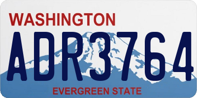 WA license plate ADR3764