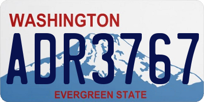 WA license plate ADR3767