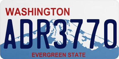 WA license plate ADR3770
