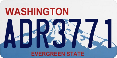 WA license plate ADR3771