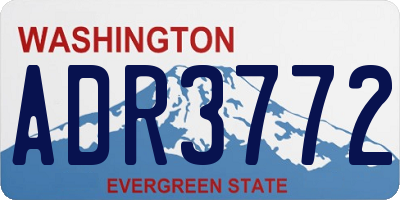 WA license plate ADR3772