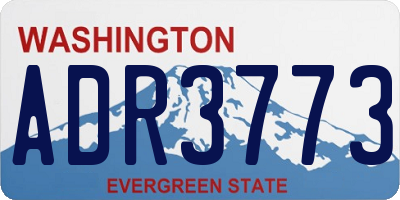WA license plate ADR3773
