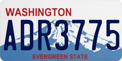 WA license plate ADR3775