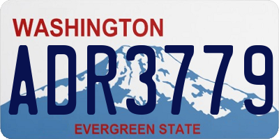WA license plate ADR3779