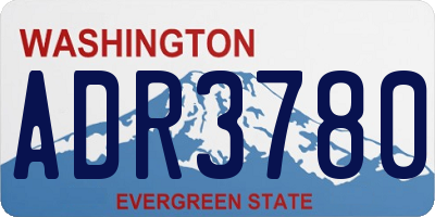 WA license plate ADR3780