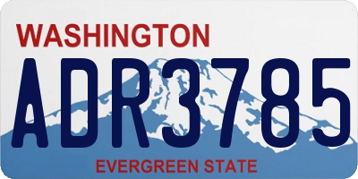 WA license plate ADR3785