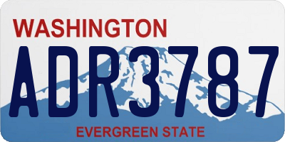 WA license plate ADR3787