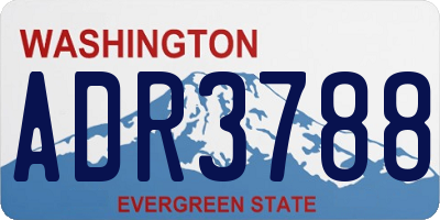 WA license plate ADR3788