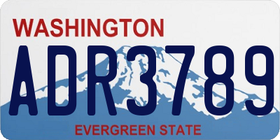 WA license plate ADR3789