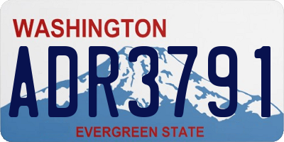 WA license plate ADR3791