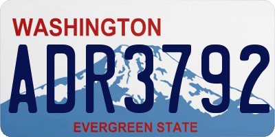 WA license plate ADR3792