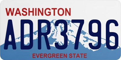 WA license plate ADR3796