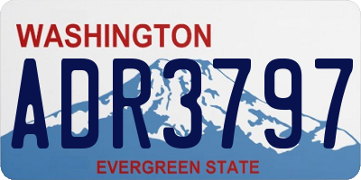 WA license plate ADR3797