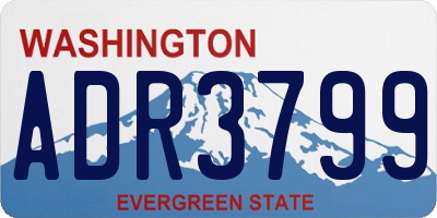 WA license plate ADR3799
