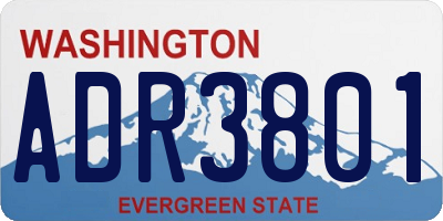 WA license plate ADR3801