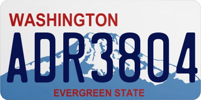 WA license plate ADR3804