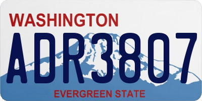 WA license plate ADR3807