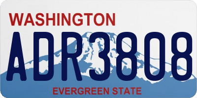 WA license plate ADR3808