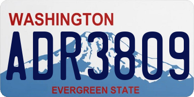 WA license plate ADR3809