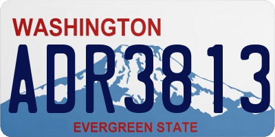 WA license plate ADR3813