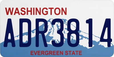 WA license plate ADR3814