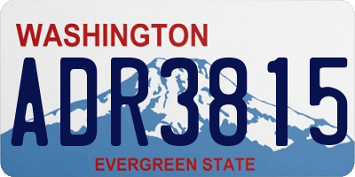 WA license plate ADR3815